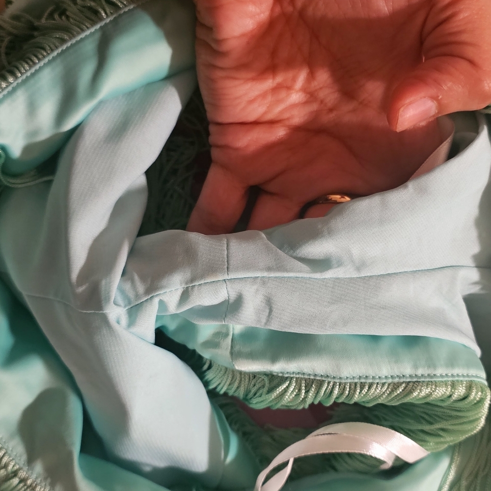FALDA-PANTALÓN ANDI FRINGE (water green) - Picture 6 of 6